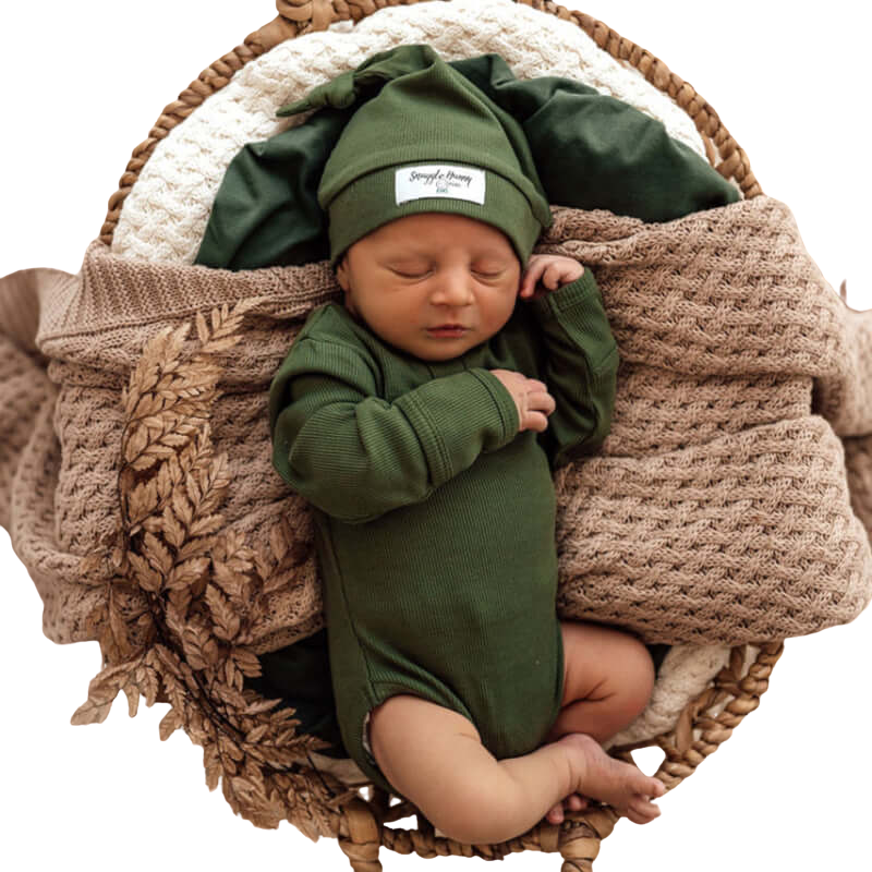 Snuggle Hunny Olive Long Sleeve Bodysuit 3-6 Months (00)