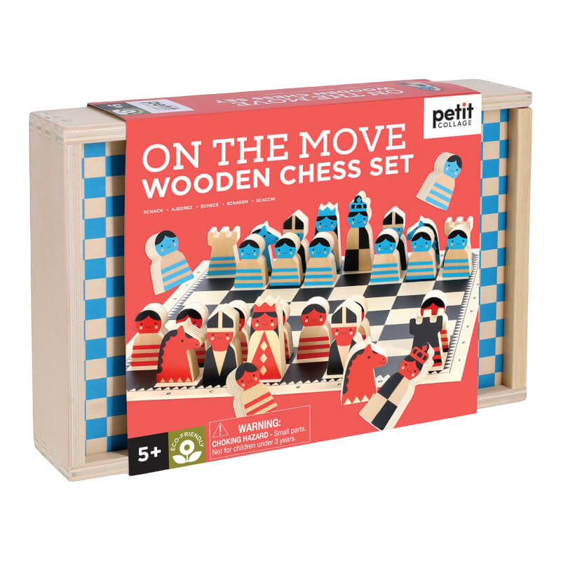 Petit Collage On The Move Wooden Chess Set