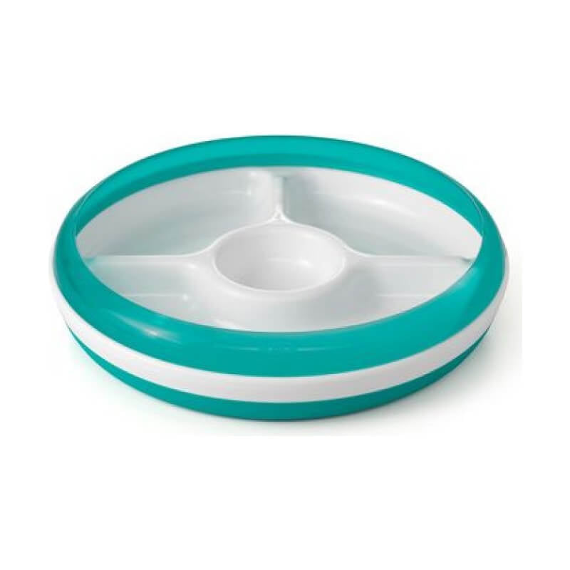 OXO Tot Divided Plate with Removable Ring - Aqua