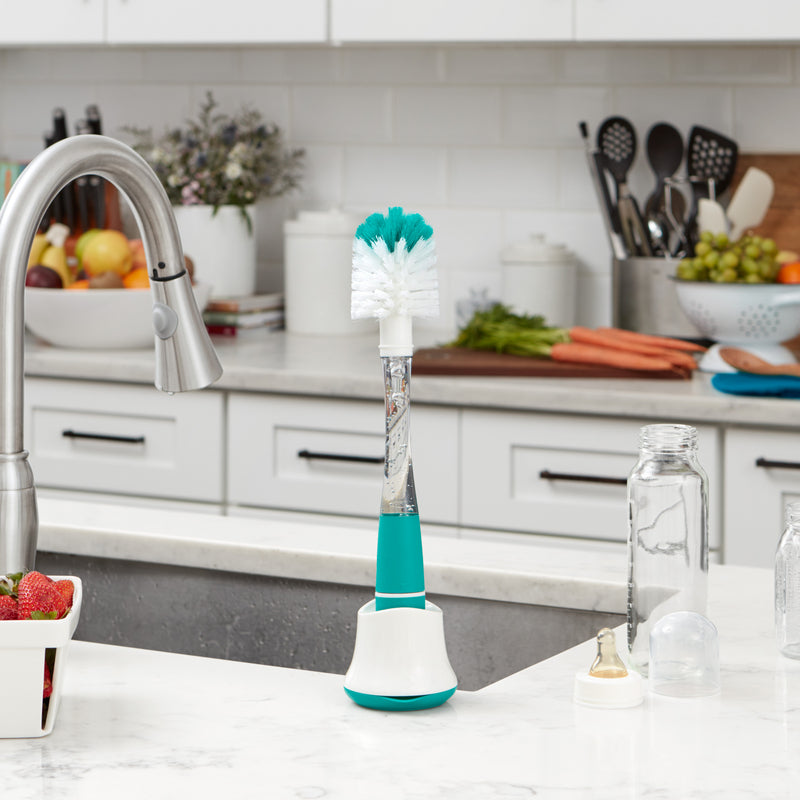 OXO Tot Soap Dispensing Bottle Brush With Stand - Teal