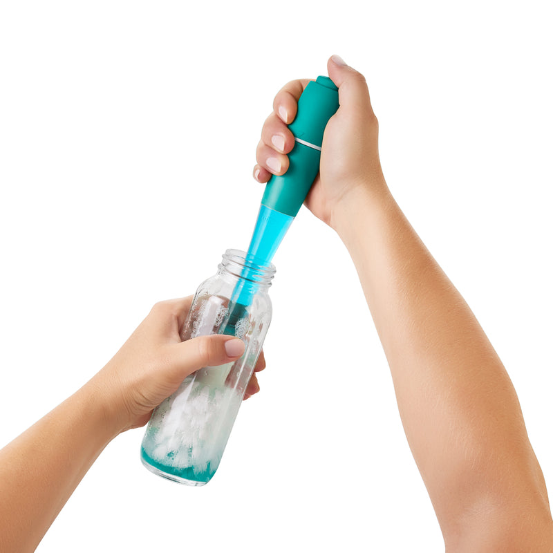 OXO Tot Soap Dispensing Bottle Brush With Stand - Teal
