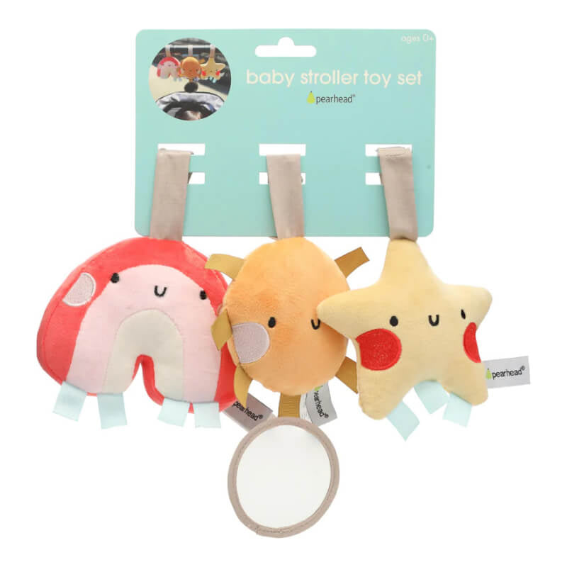 Pearhead Stroller Toy - Rainbow - 3-Pack