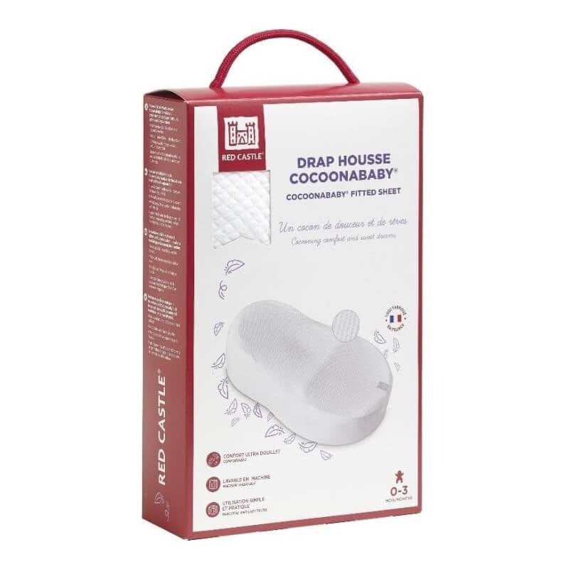 Red Castle | Cocoonababy Spare Fitted Sheet Fleur de Coton - White