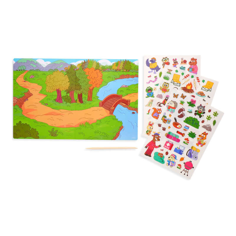 Ooly Set The Scene Transfer Sticker Magic - Let's Go Camping