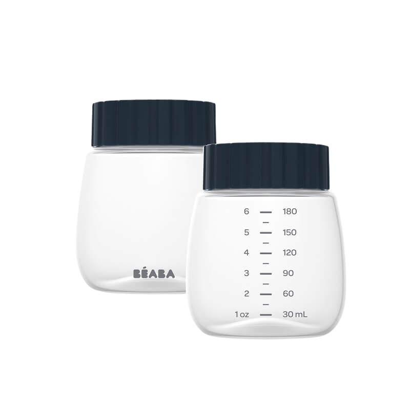 Beaba Single and Double Breast Pump Milk Collection Storage Bottles (Pack of 2)