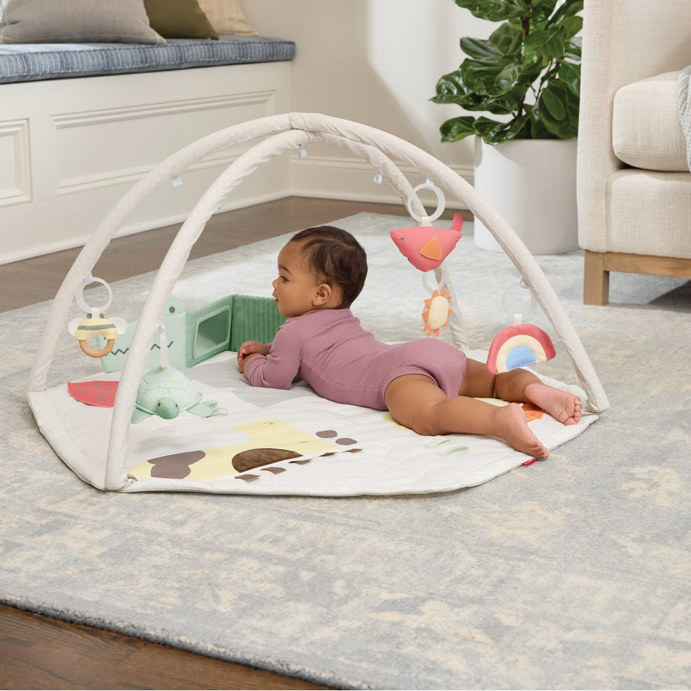 Skip Hop Geometric Wonders Activity Gym (With Crocodile Tummy Time Mirror)
