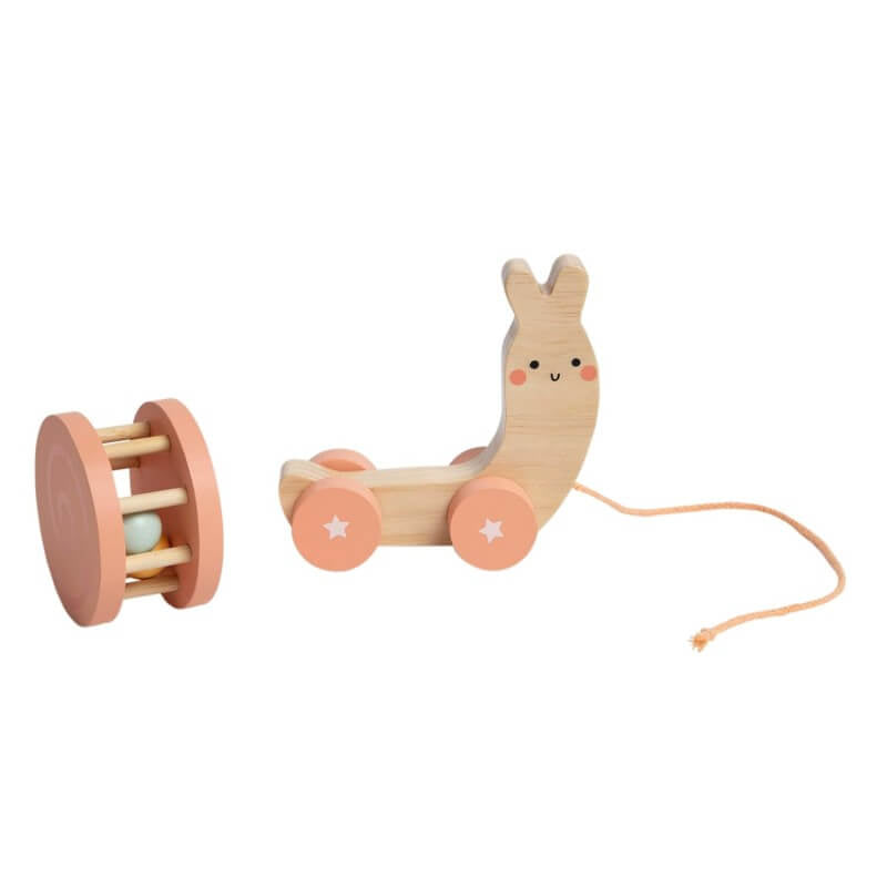 Pearhead Snail Wooden Pull Toy