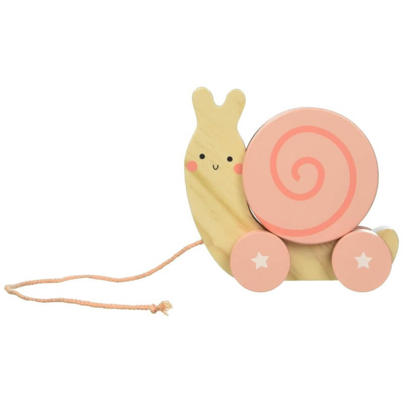 Pearhead Snail Wooden Pull Toy