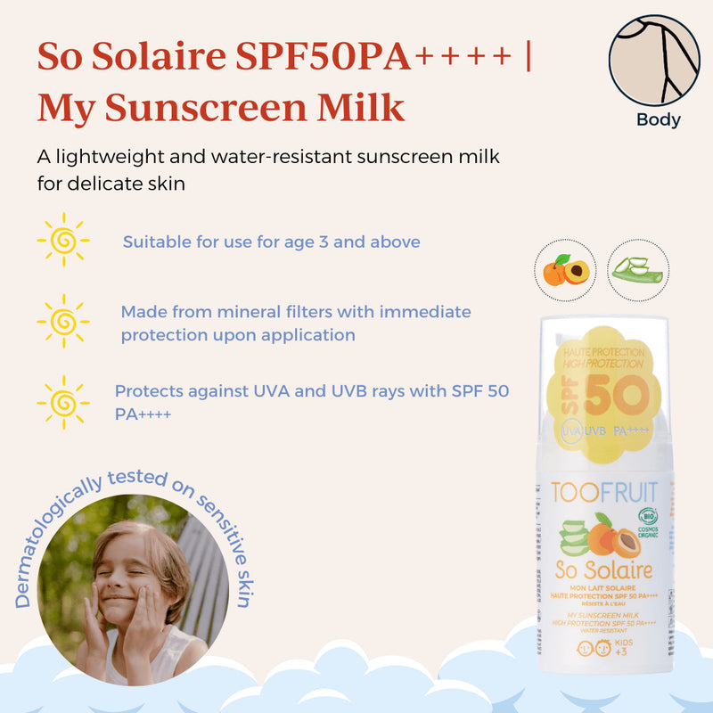TOOFRUIT So Solaire Mon Lait Solaire | My Sunscreen Milk SPF50PA++++