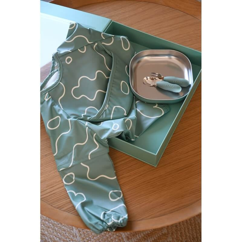 Beaba Stainless Steel Baby Meal Gift Set - Sage