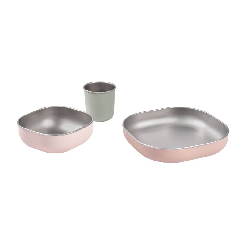 Beaba Stainless Steel Meal Set - Clay