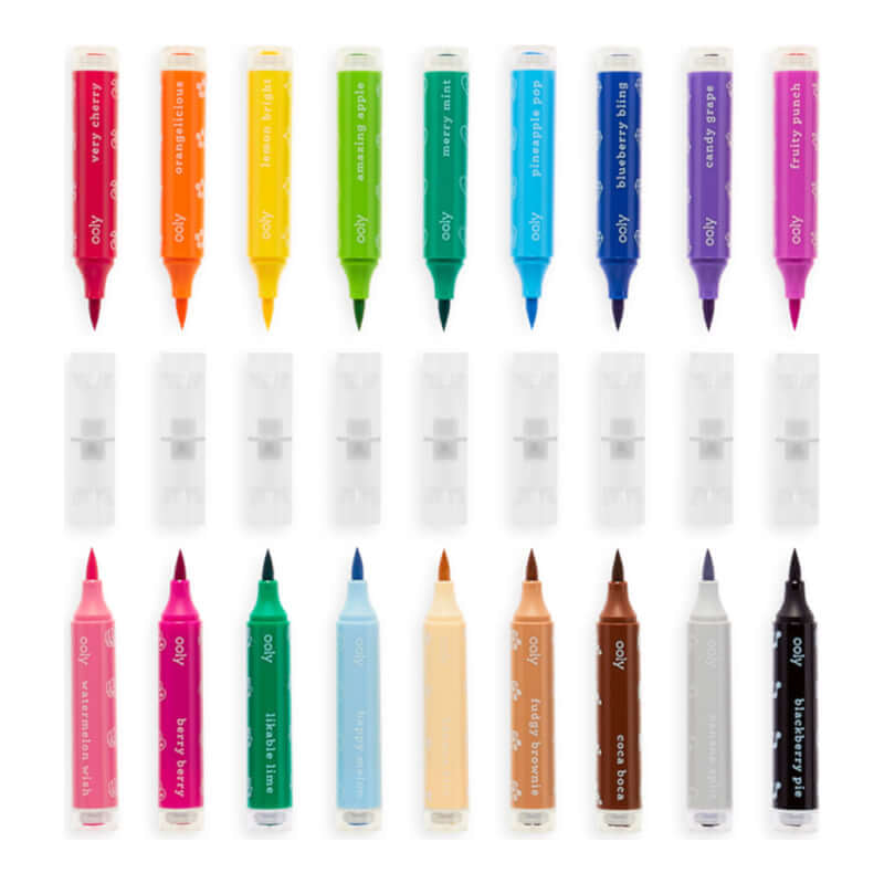 Ooly Stampables Double-Ended Stamp Markers - Set of 18