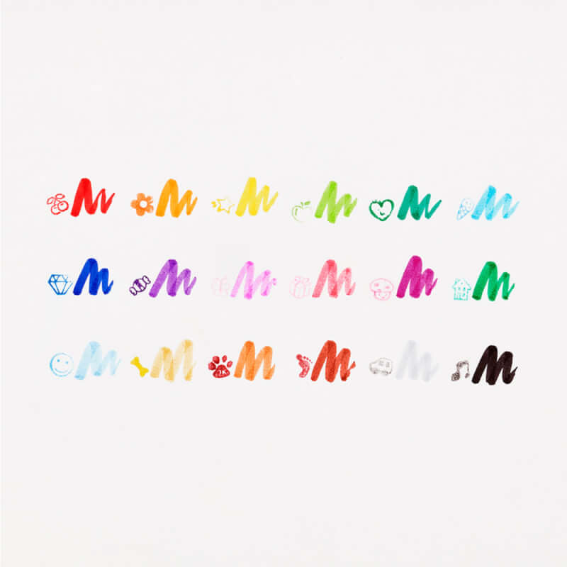 Ooly Stampables Double-Ended Stamp Markers - Set of 18