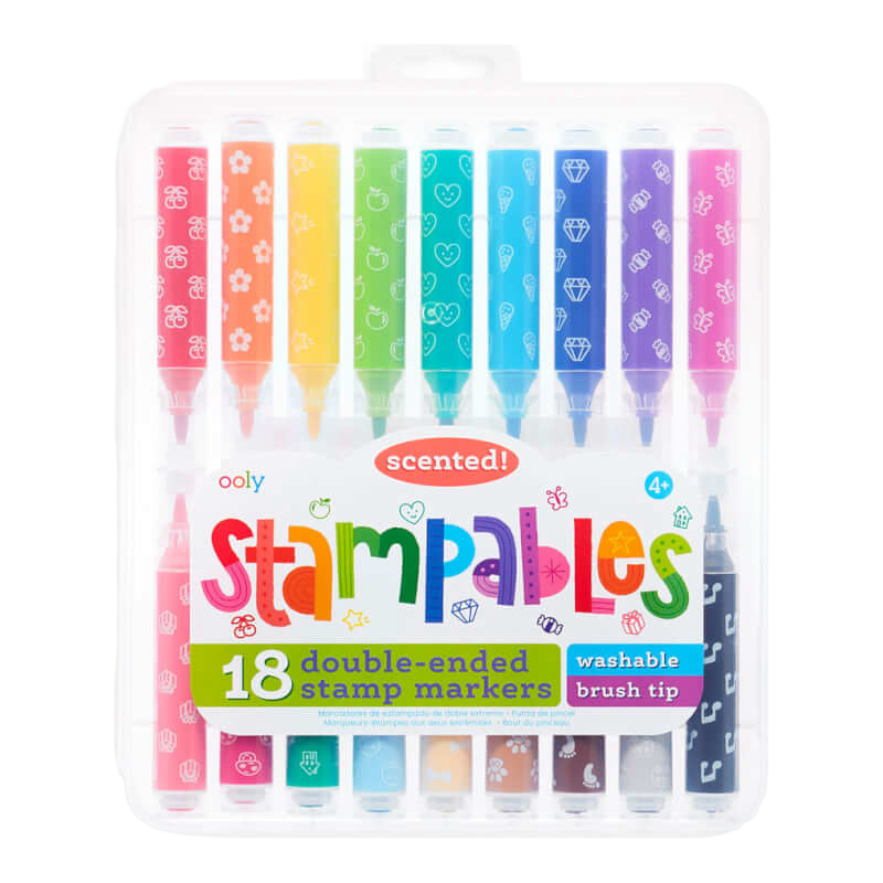 Ooly Stampables Double-Ended Stamp Markers - Set of 18