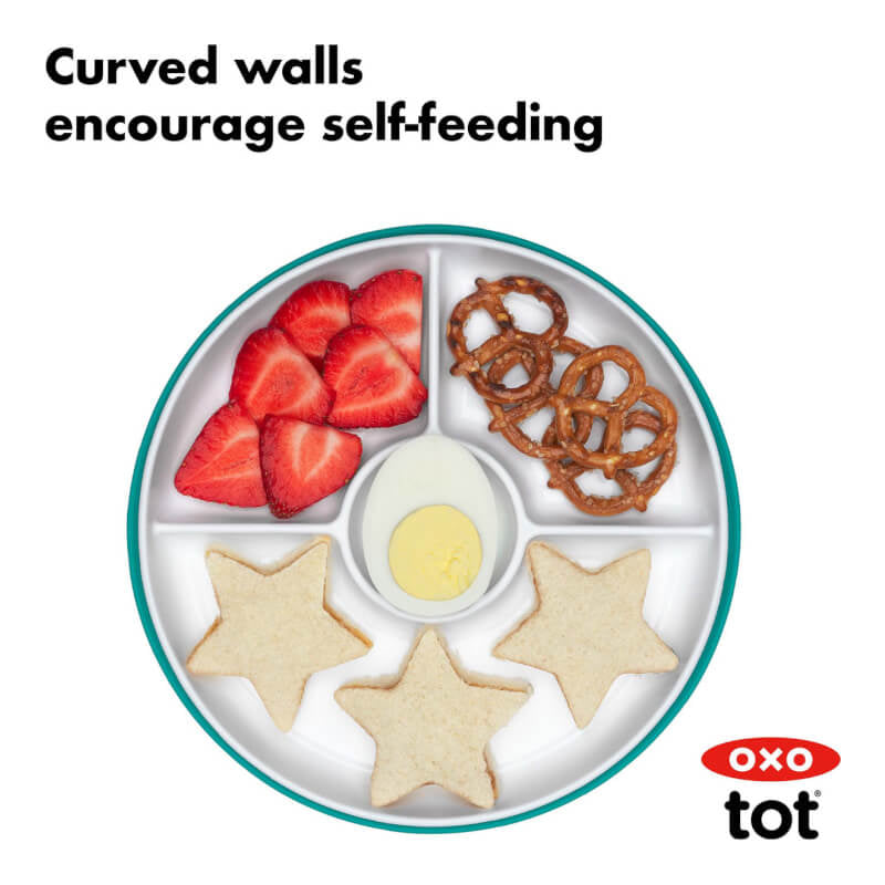 OXO Tot Stick & Stay Suction Divided Plate