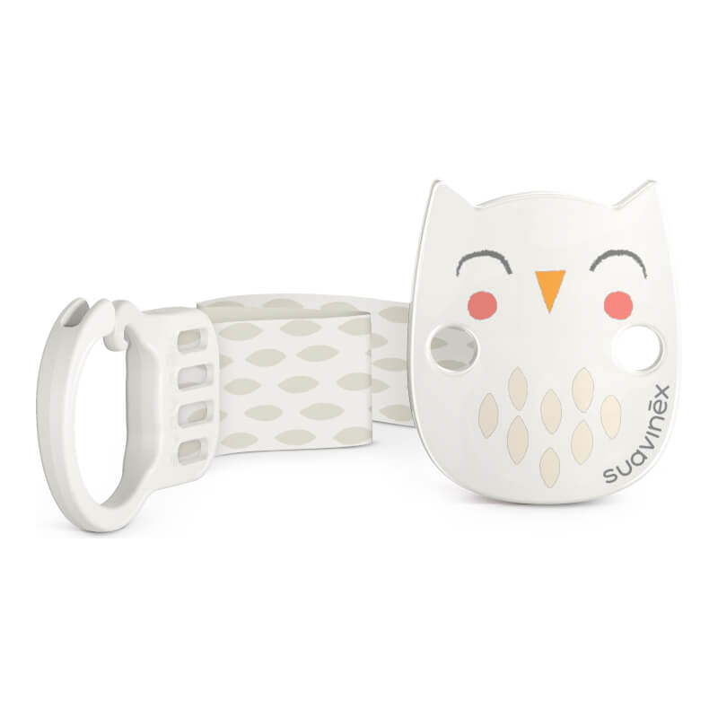 Suavinex Bonhomia Owl Ribbon Soother Clip