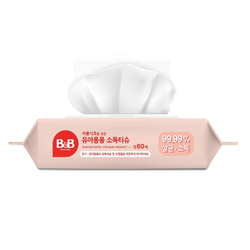 B&B Surface Wipes For Baby Product (Cap) 60p