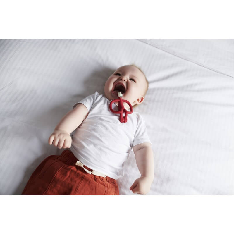 Matchstick Monkey Original Teething Toy & Gel Applicator - Red