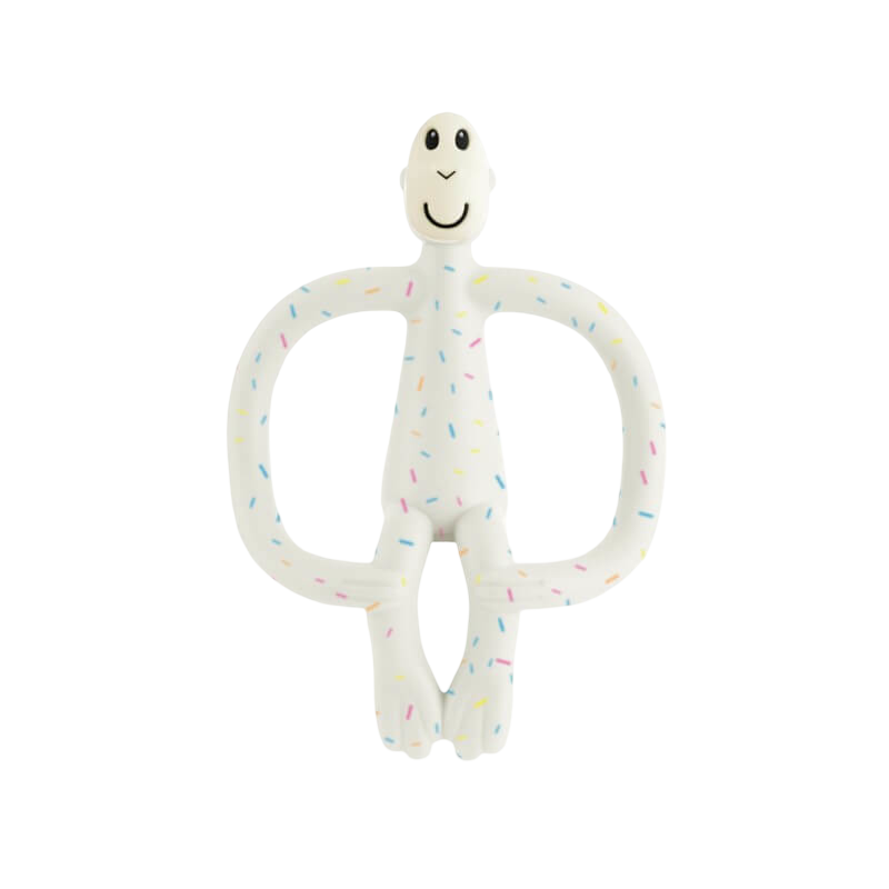 Matchstick Monkey Original Teething Toy With Tail - Confetti Cream