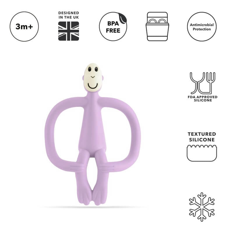 Matchstick Monkey Original Teething Toy With Tail - Lilac