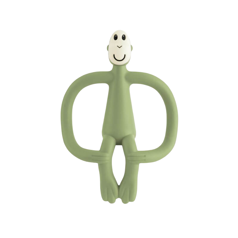Matchstick Monkey Original Teething Toy With Tail - Olive