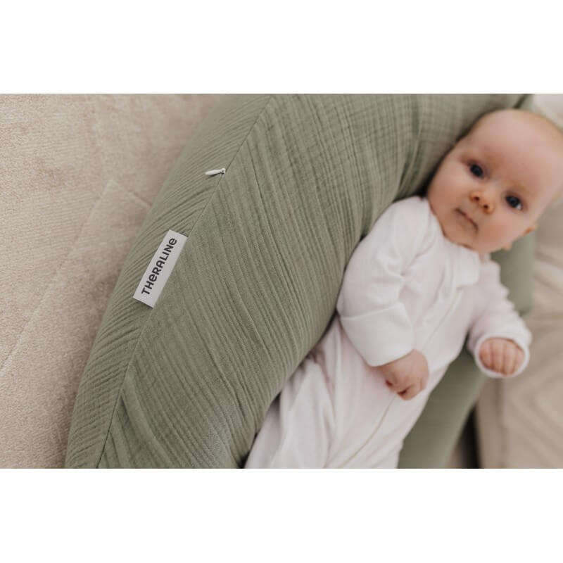 Theraline The Original Maternity and Nursing Pillow - Sage Muslin