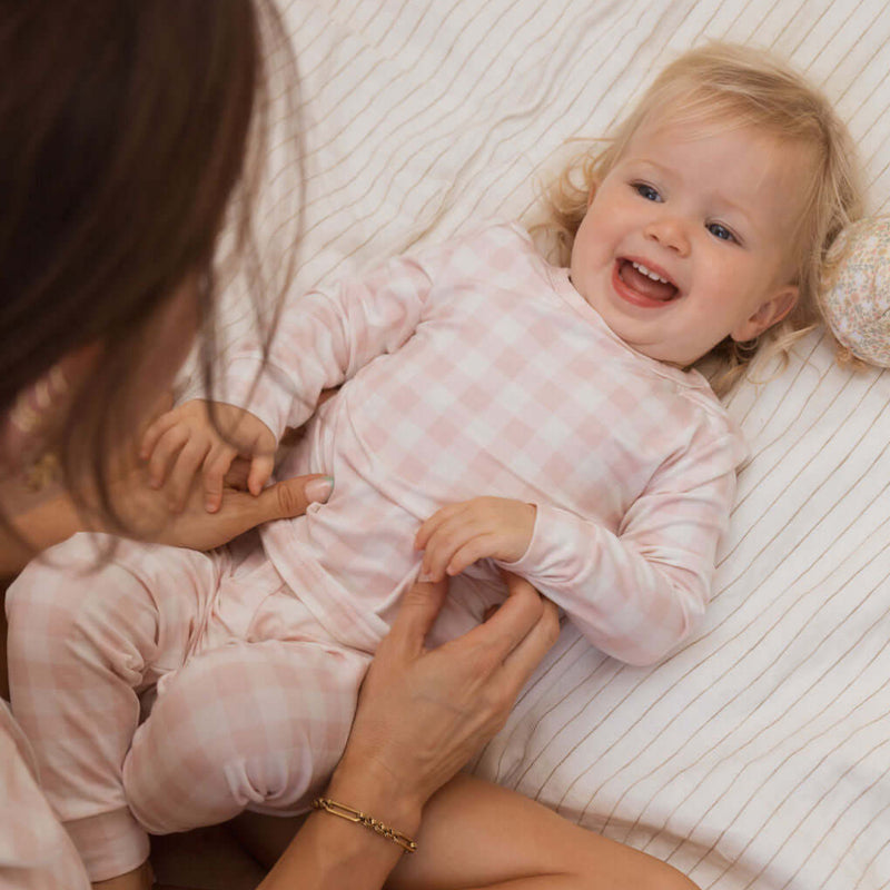 Bublotte Toddler Magnetic Pyjamas - Pink Gingham