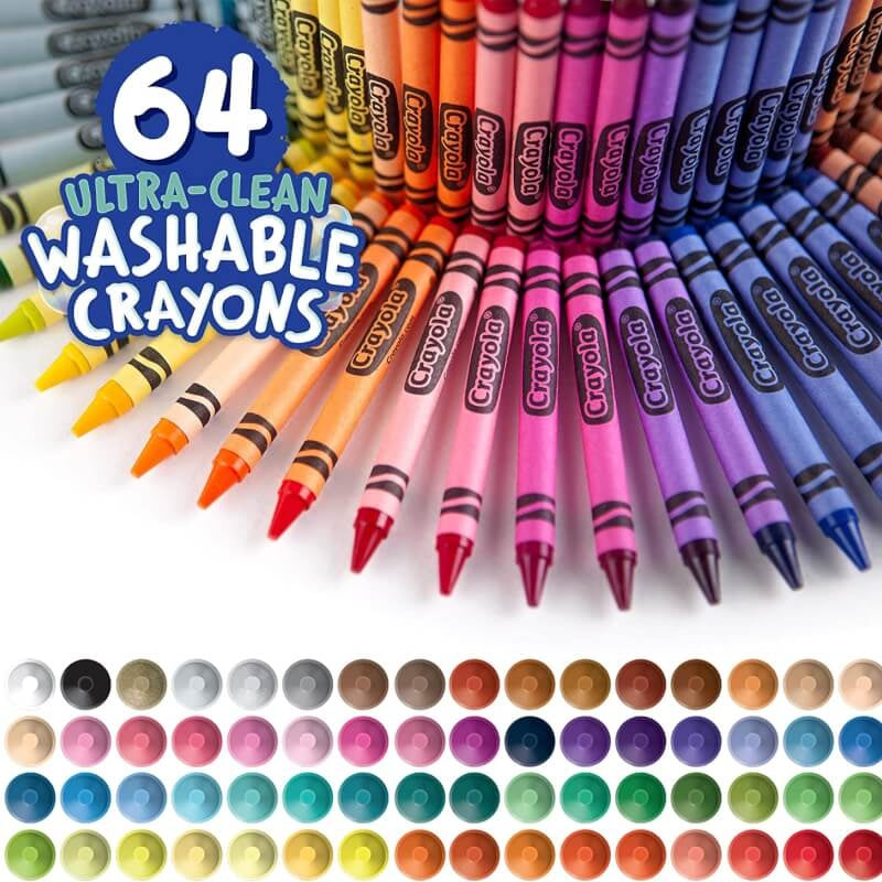 Crayola Ultra-Clean Washable Crayons (64 Colors)
