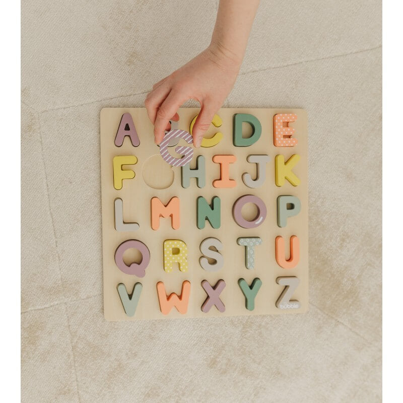 Bubble Wooden Alphabet Puzzle