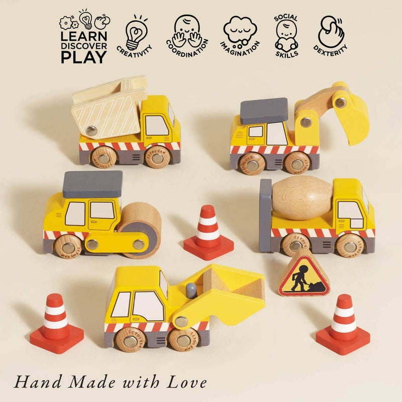 Le Toy Van Wooden Construction Vehicles