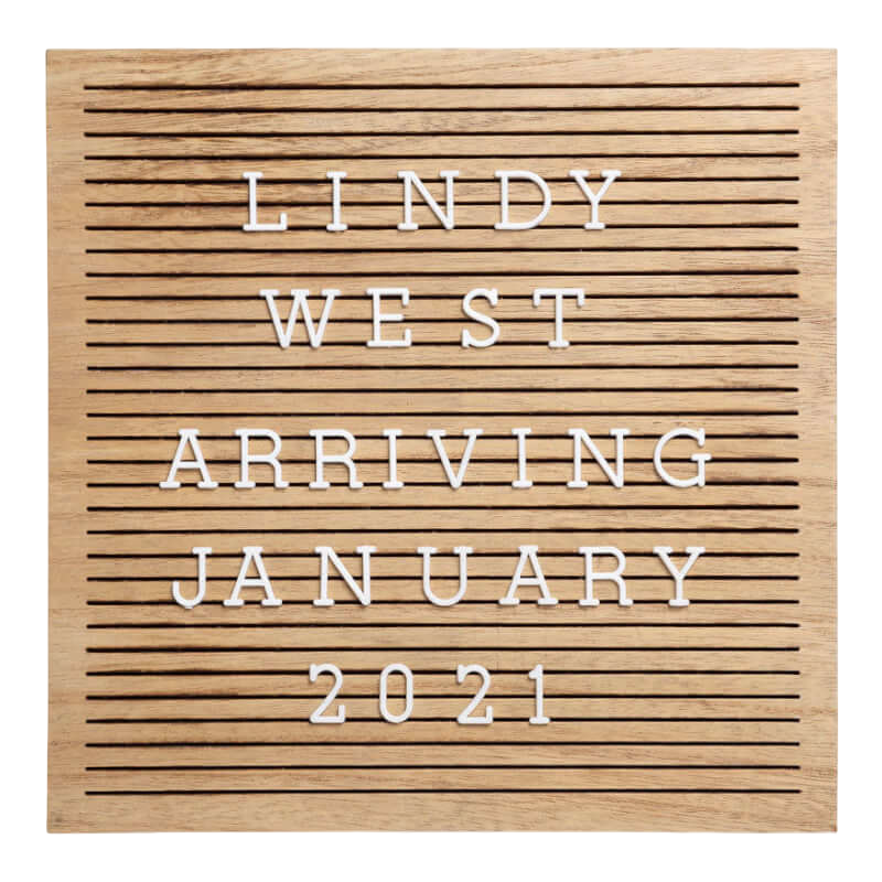 Pearhead Wooden Letterboard Set - Natural
