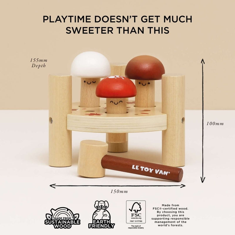 Le Toy Van Woodland Mushroom Hammer Game