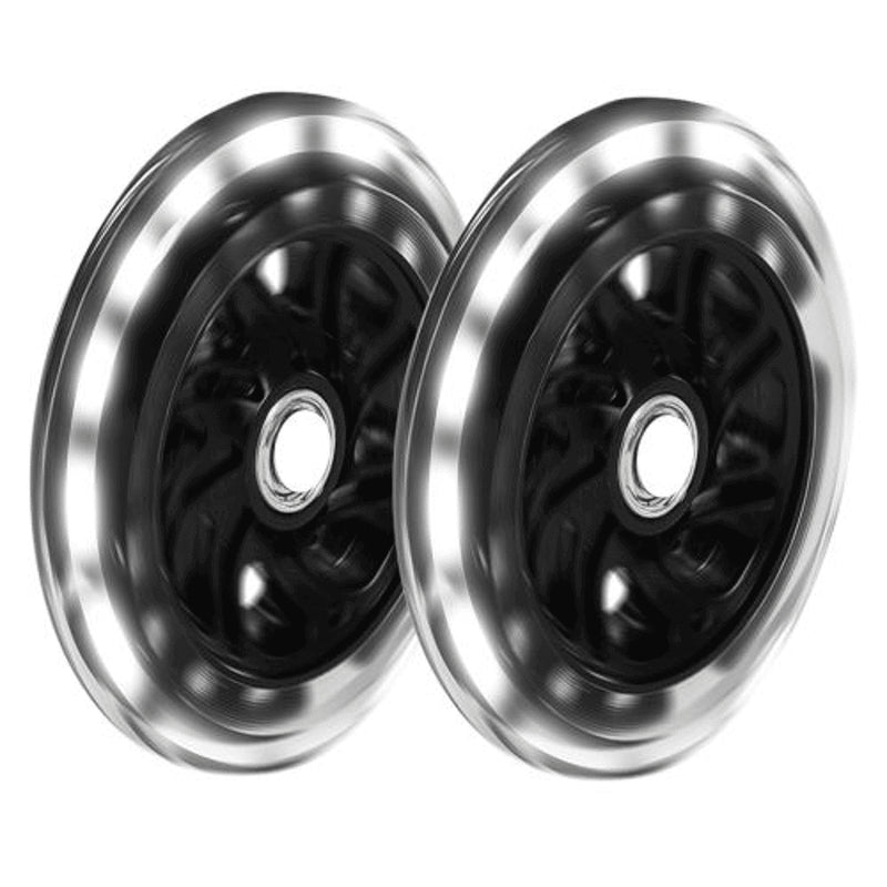 Micro Scooter 120x30mm Black LED Front Wheels (For Maxi Micro) - Set of 2