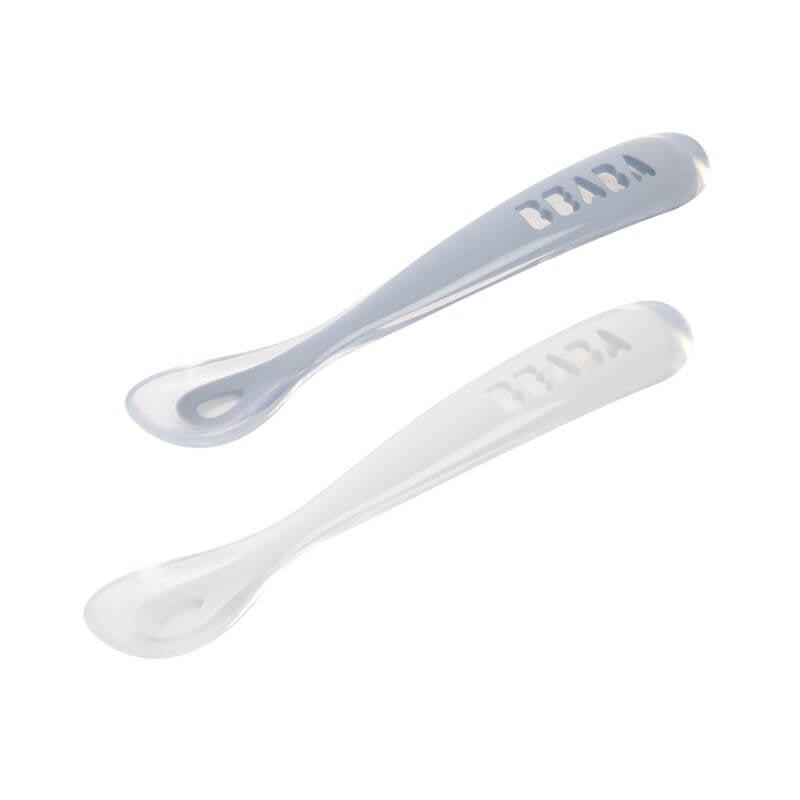 Beaba 1st Stage Silicone Spoons 2 Pack with Case