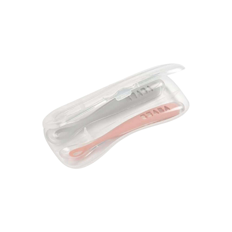 Beaba 1st Stage Silicone Spoons 2 Pack with Case