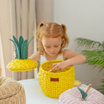 MOMIJI Pineapple Storage Basket Small - Yellow