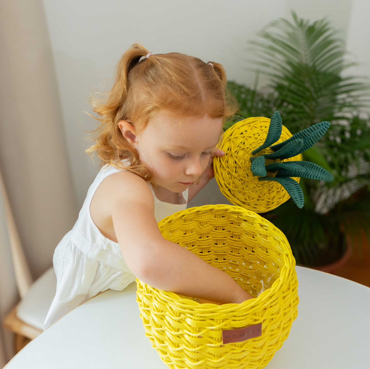 MOMIJI Pineapple Storage Basket Small - Yellow