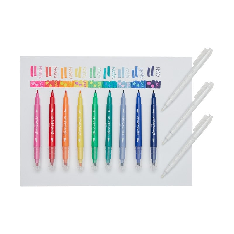 Ooly Stamp-A-Doodle Double-Ended Markers- Set of 12