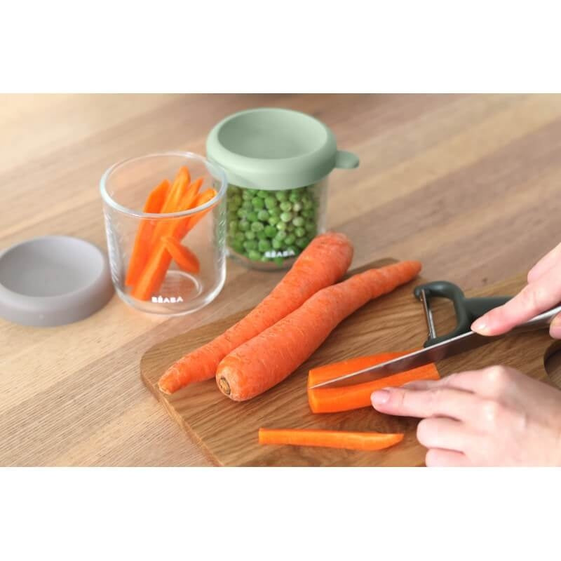 Beaba 250ml Glass & Silicone Containers - 2 Pack