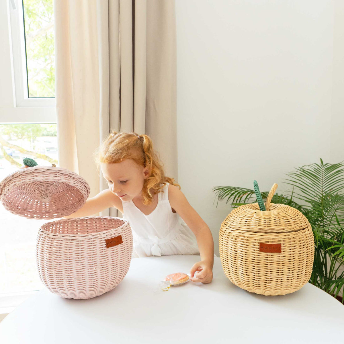 MOMIJI Apple Storage Basket Small - Pink