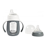 Beaba 2-in-1 Glass Learning Cup with Silicone Protective Sleeve 210ml