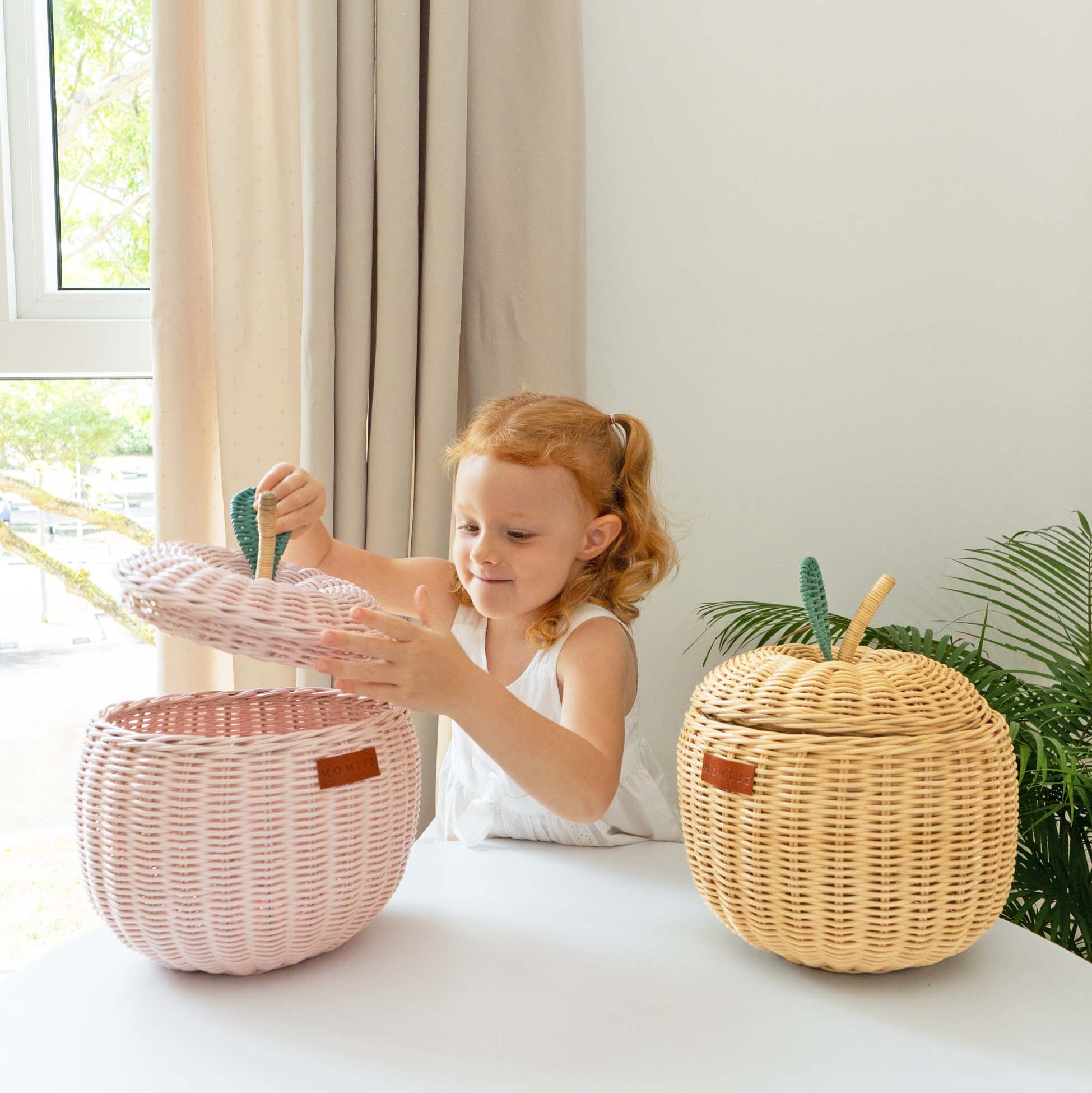 MOMIJI Apple Storage Basket Small - Pink
