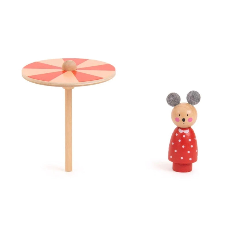 Moulin Roty La Grande Famille Ice Cream Delivery Tricycle with Nini 11x13.5cm