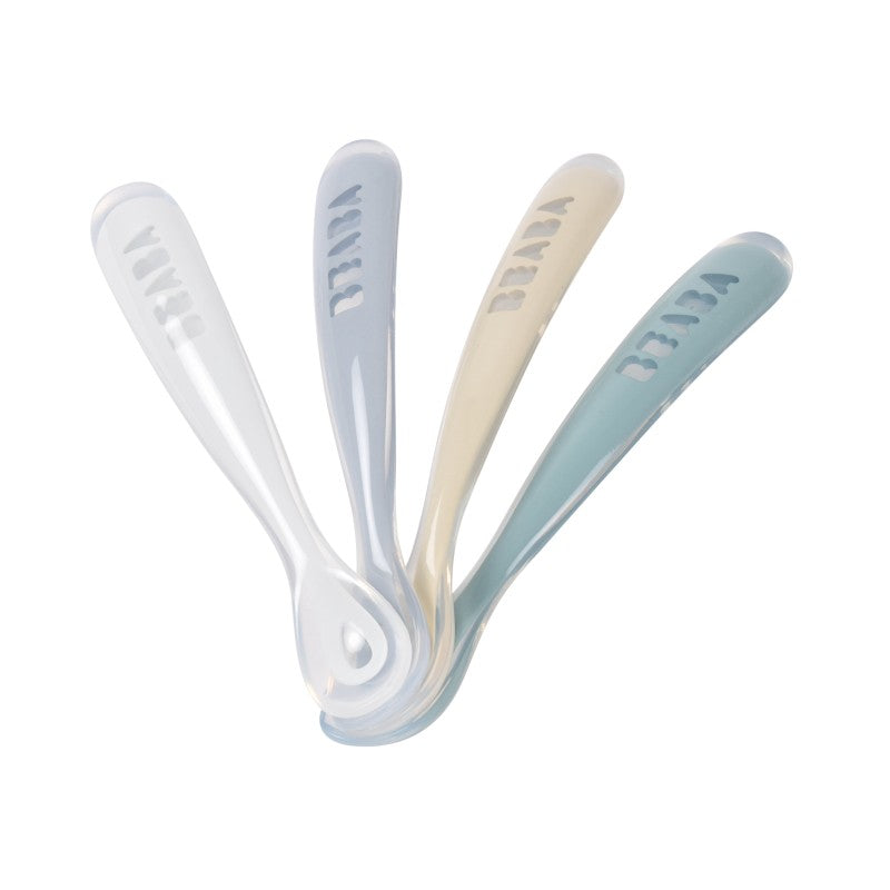 Beaba 1st Stage Silicone Spoons 4 Pack (New Packaging)