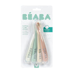 Beaba 1st Stage Silicone Spoons 4 Pack - Natural