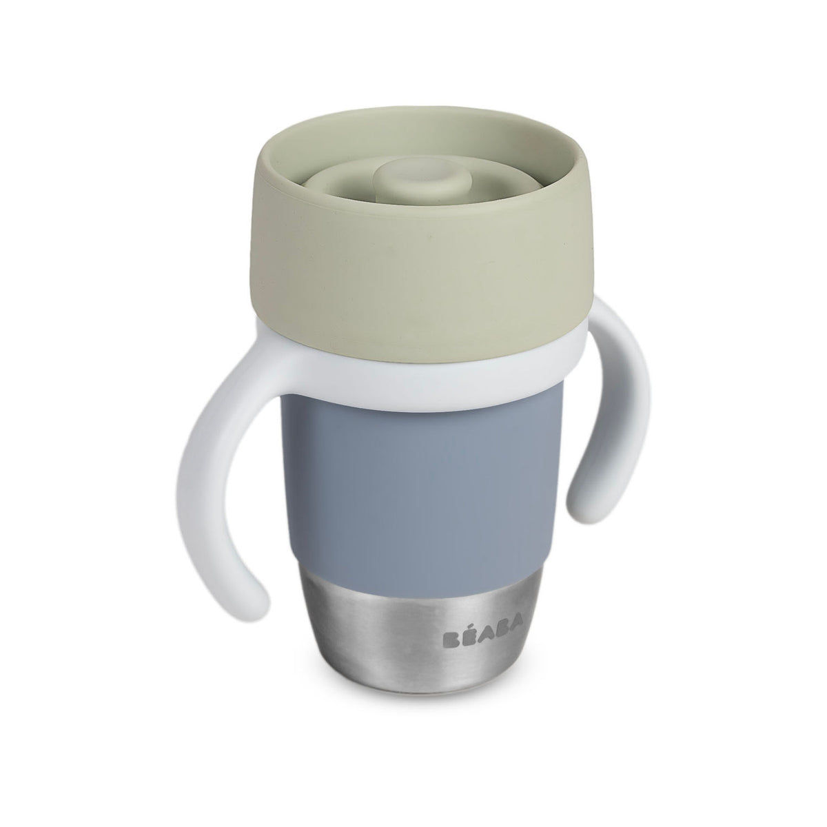 Beaba Click & Drink 360 Stainless Steel Learning Cup 240ml - Pebble