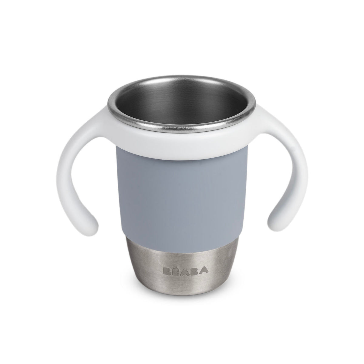Beaba Click & Drink 360 Stainless Steel Learning Cup 240ml - Pebble