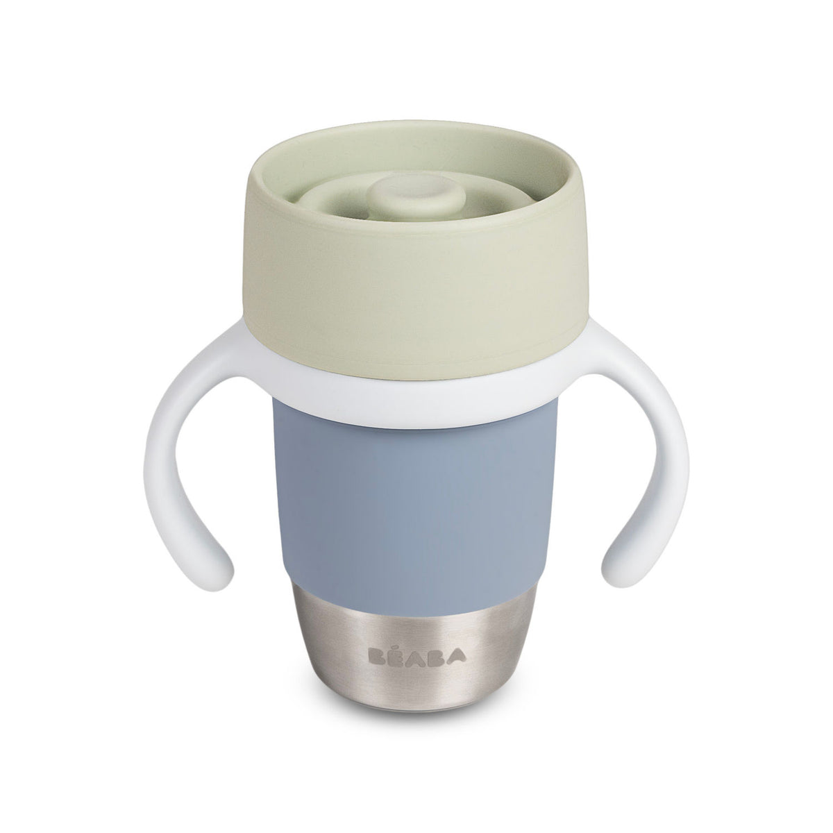 Beaba Click & Drink 360 Stainless Steel Learning Cup 240ml - Pebble