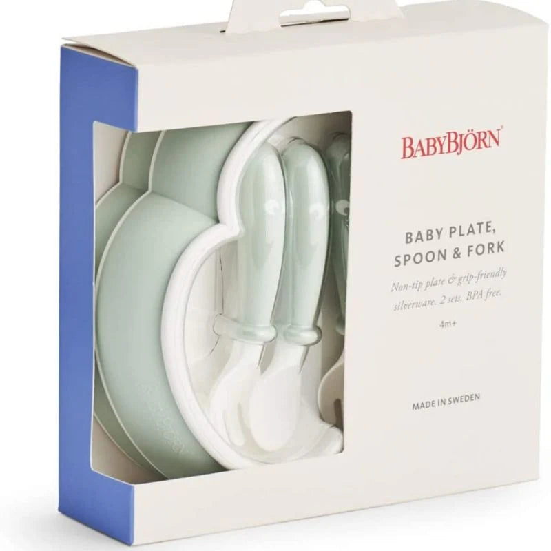 BabyBjorn Baby Plate, Spoon and Fork, 2-Sets