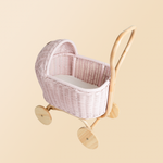 MOMIJI Colette Rattan Doll Stroller - Pink